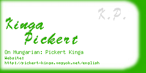 kinga pickert business card